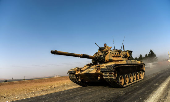 إحدى دبابات الجيش التركى فى سوريا 